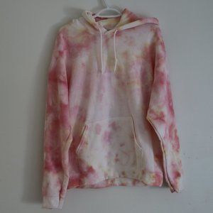 Ice Tie Dye Pastel Pink Oversized Hoodie